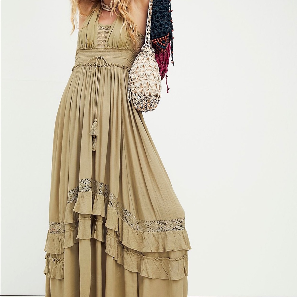NWT olive Free People Santa Maria Dress